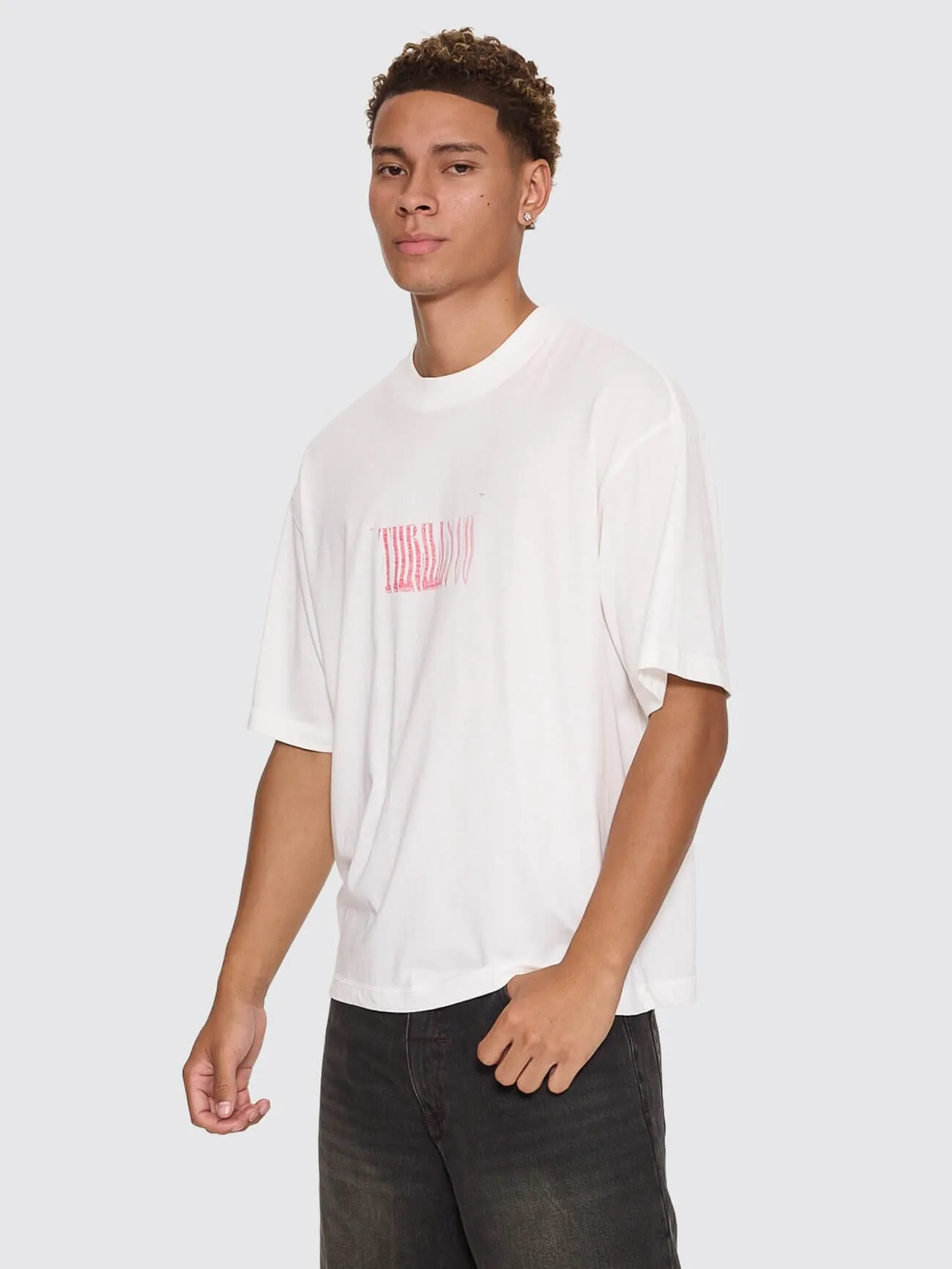 Chaotic Interventions Oversize Box Crop Tee - Dirty White sold by Thrills product image thumbnail 3
