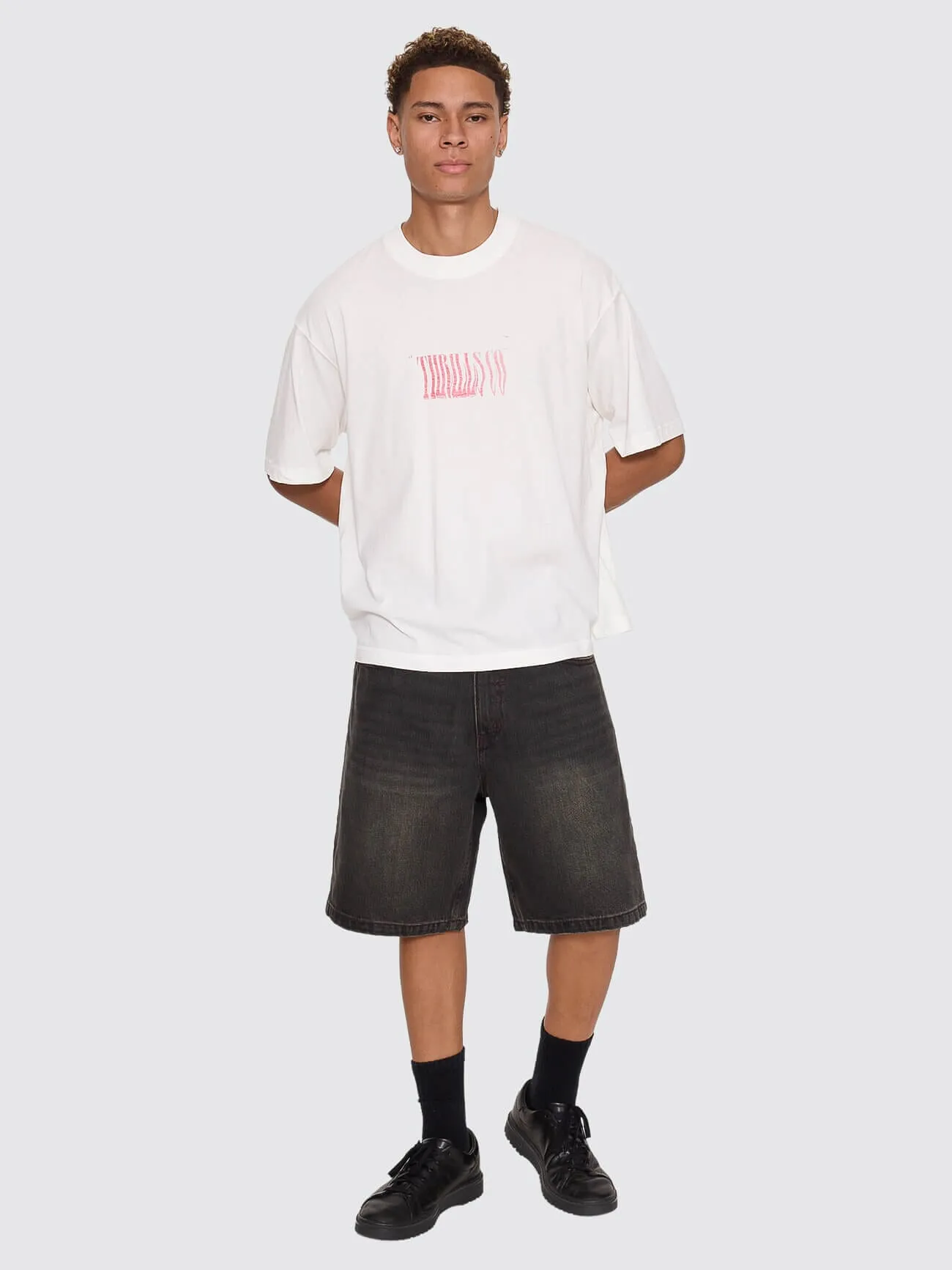 Chaotic Interventions Oversize Box Crop Tee - Dirty White sold by Thrills product image thumbnail 5