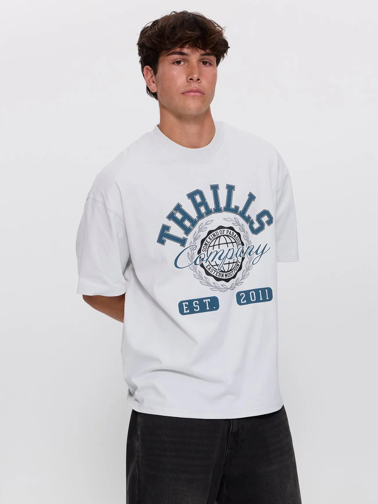 Best in the East Box Fit Oversize Tee - Cool Grey sold by Thrills product image thumbnail 5