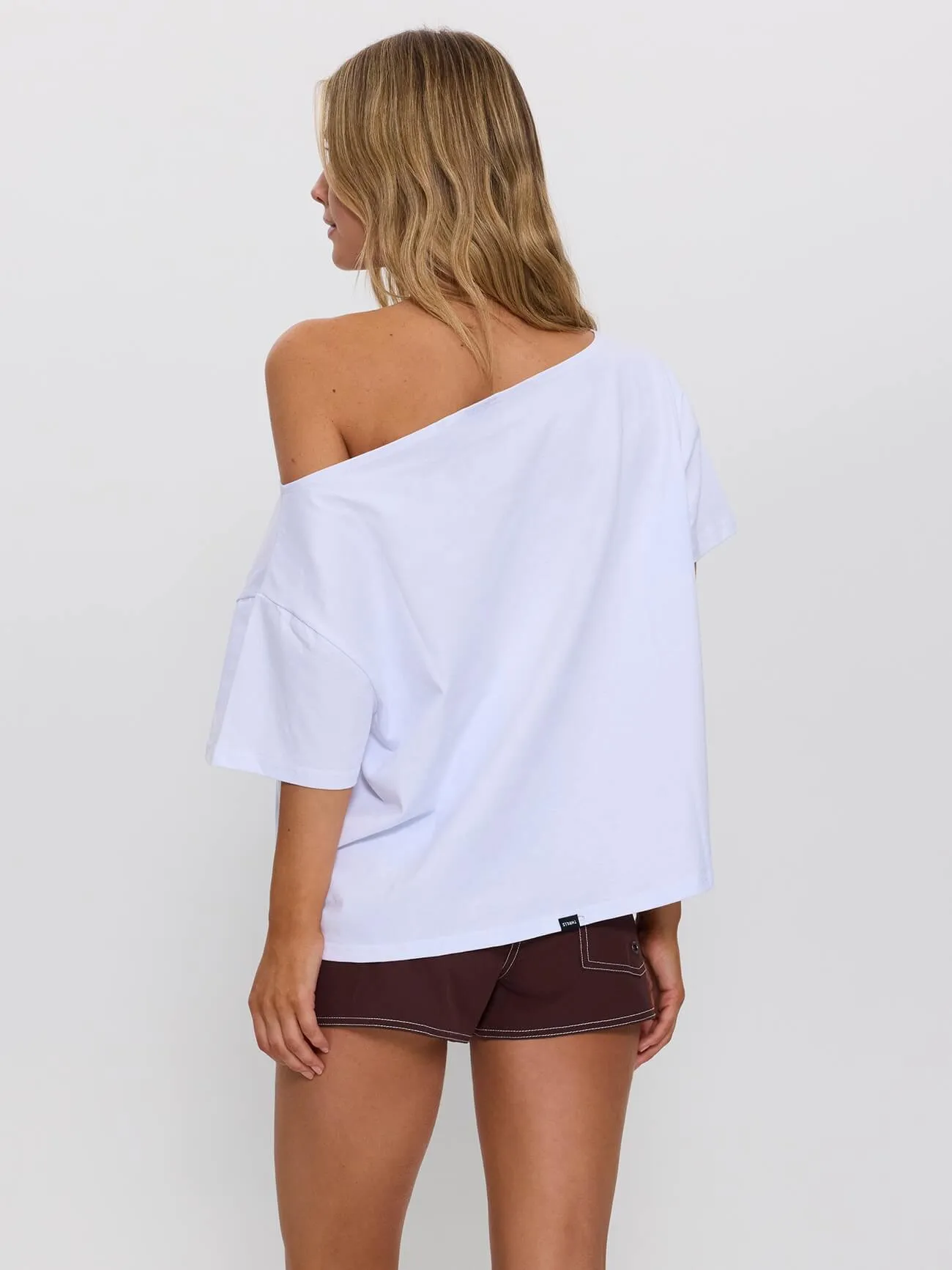 Lost Paradise Off Shoulder Tee - White sold by Thrills product image thumbnail 4