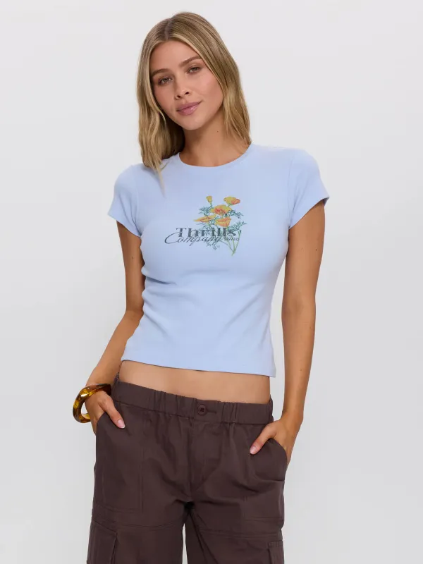 Flowers Of Tomorrow Tee - Placid Blue made by Thrills