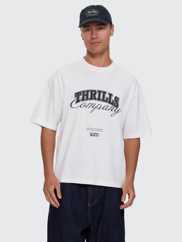Spiraling Box Crop Tee - Dirty White made by Thrills