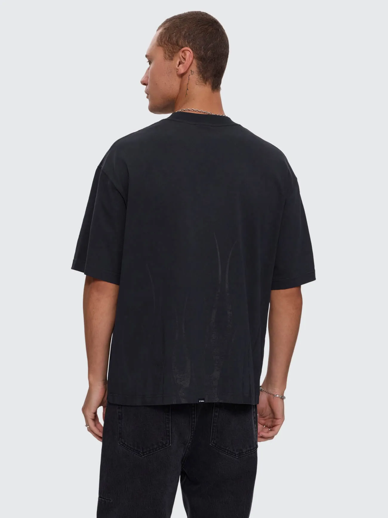 Matter of Flame Box Crop Tee - Faded Black sold by Thrills product image thumbnail 3