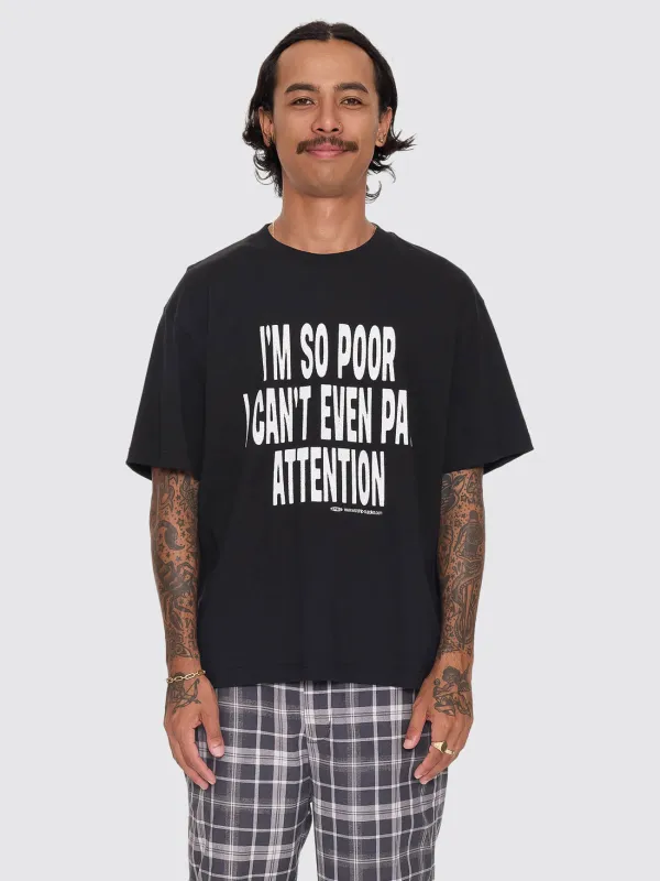 Pay Attention Fitted Tee - Black made by Thrills