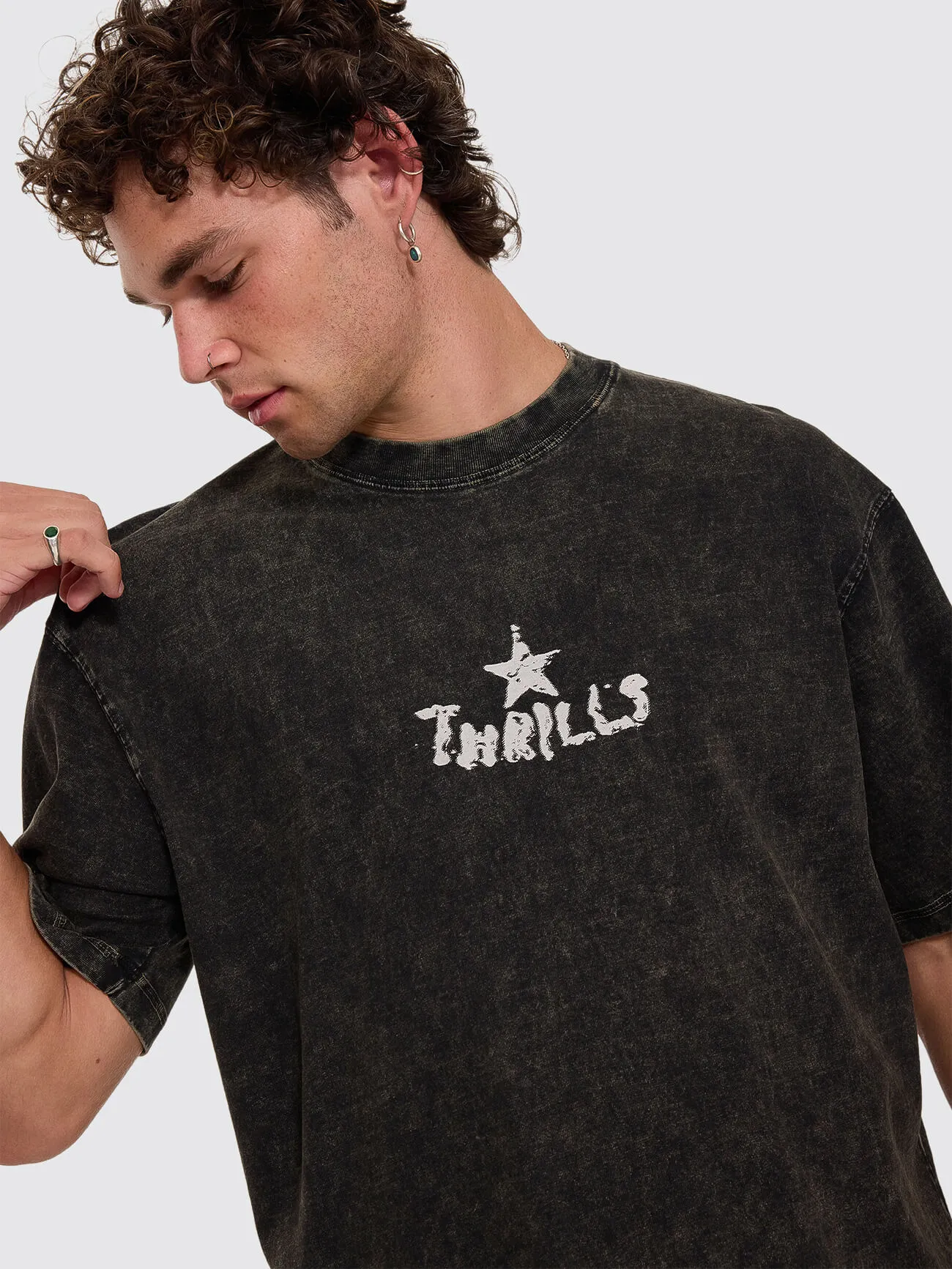New Ways Of Living Box Crop Tee - Overdye Tarmac sold by Thrills product image thumbnail 2