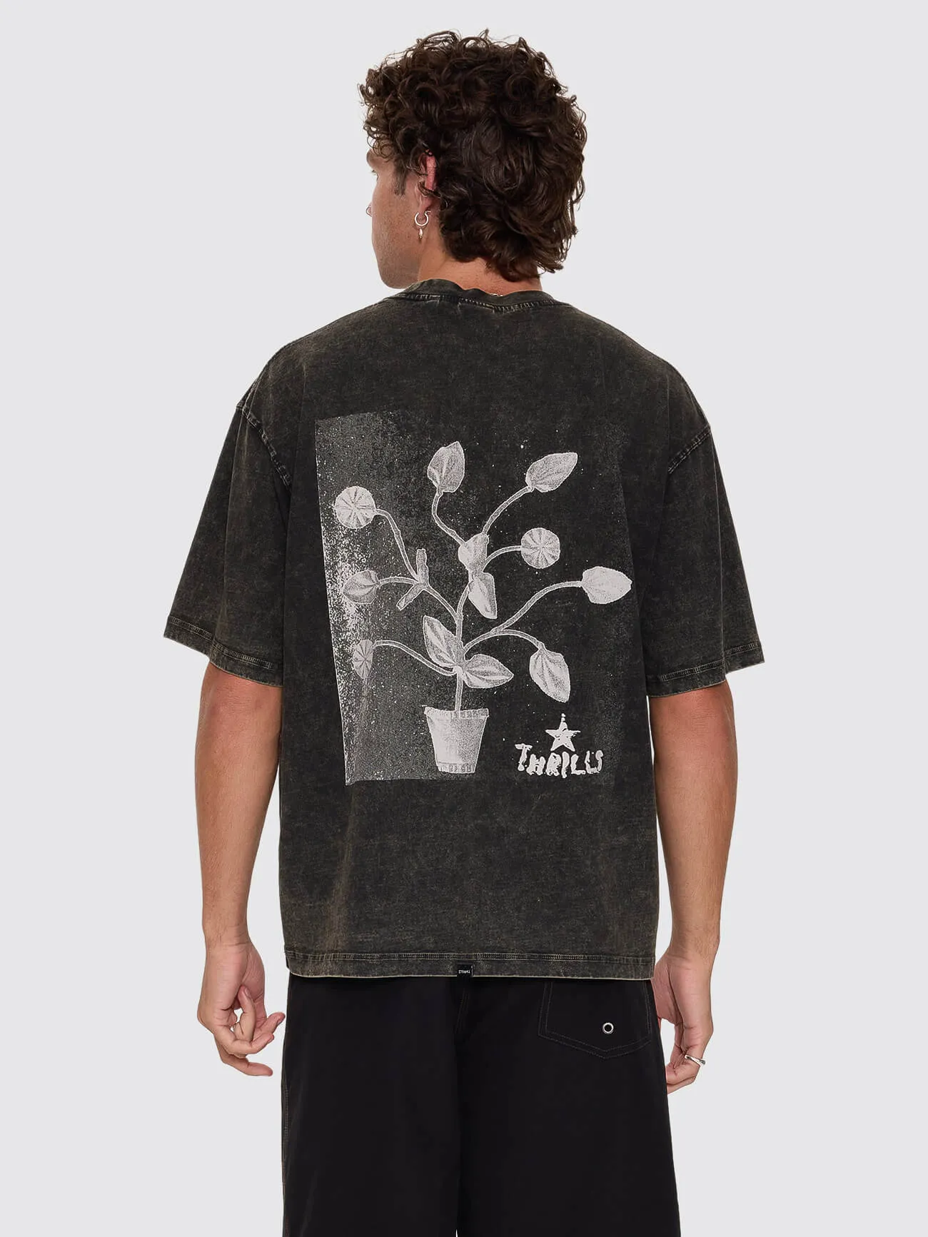 New Ways Of Living Box Crop Tee - Overdye Tarmac sold by Thrills