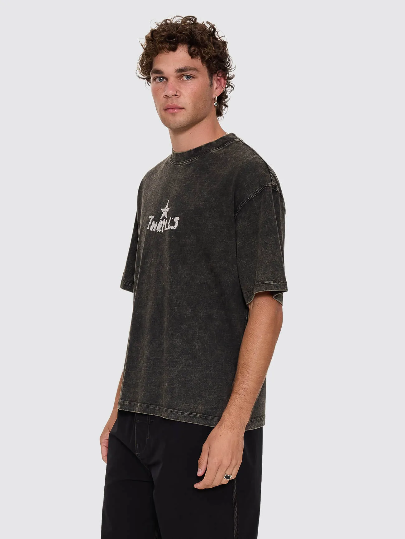 New Ways Of Living Box Crop Tee - Overdye Tarmac sold by Thrills product image thumbnail 5