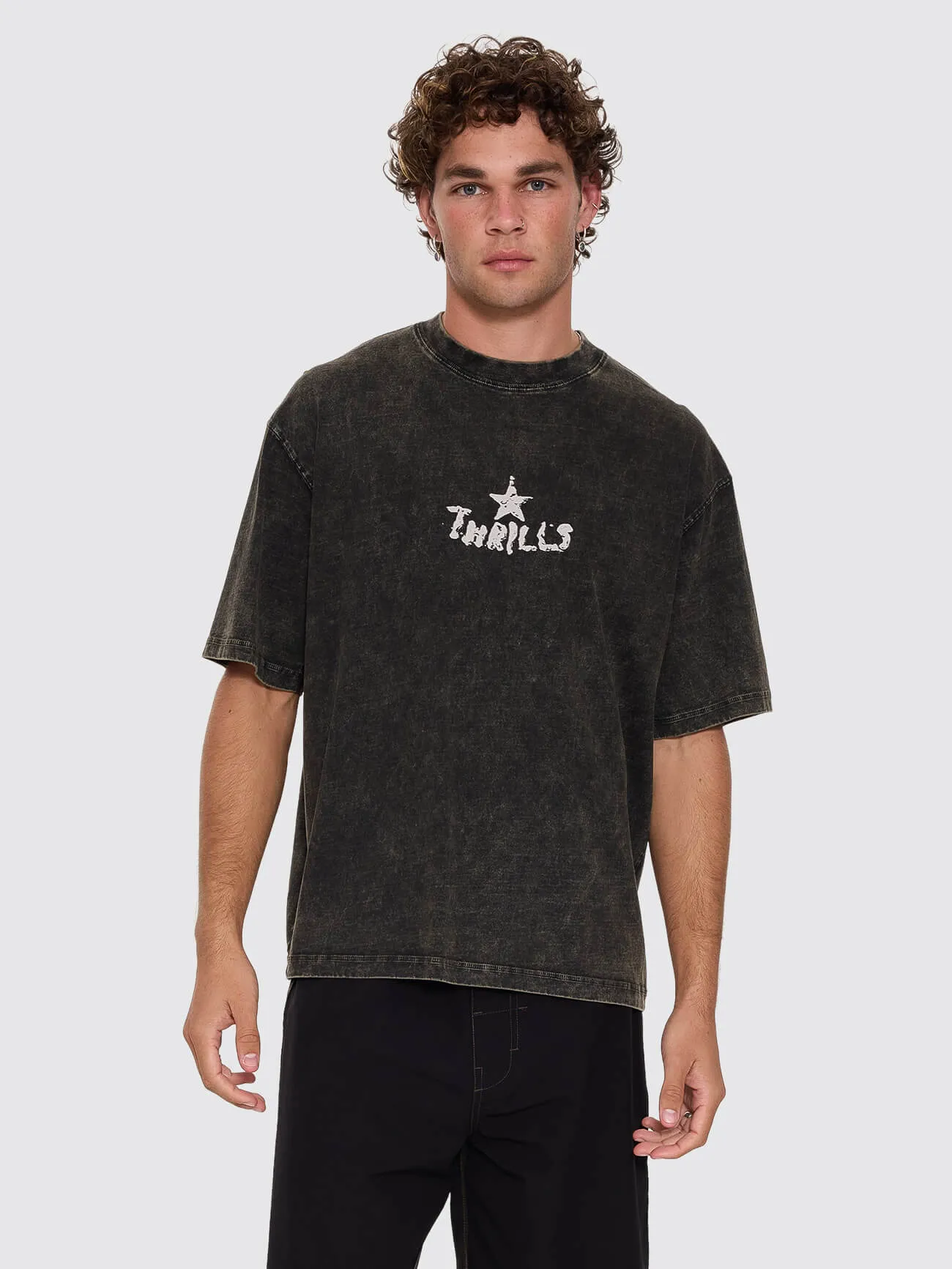New Ways Of Living Box Crop Tee - Overdye Tarmac sold by Thrills product image thumbnail 3