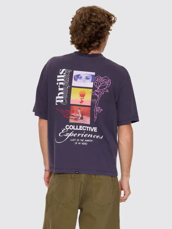 Collective Experiences Box Crop Tee - Graphite made by Thrills