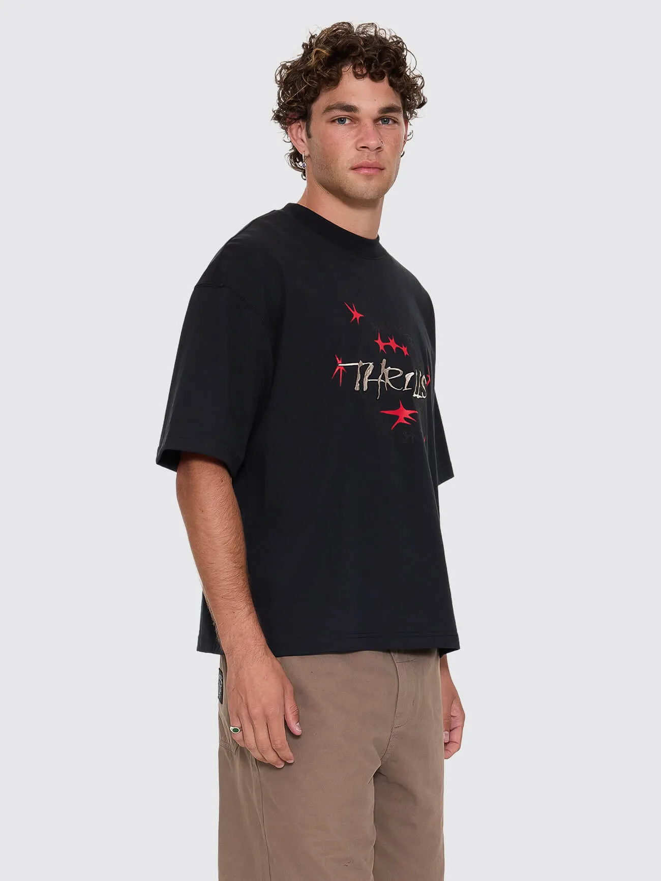 Heater Box Crop Tee - Washed Black sold by Thrills product image thumbnail 5