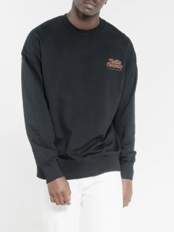 Company Pinline Stack Slouch Fit Crew - Black sold by Thrills