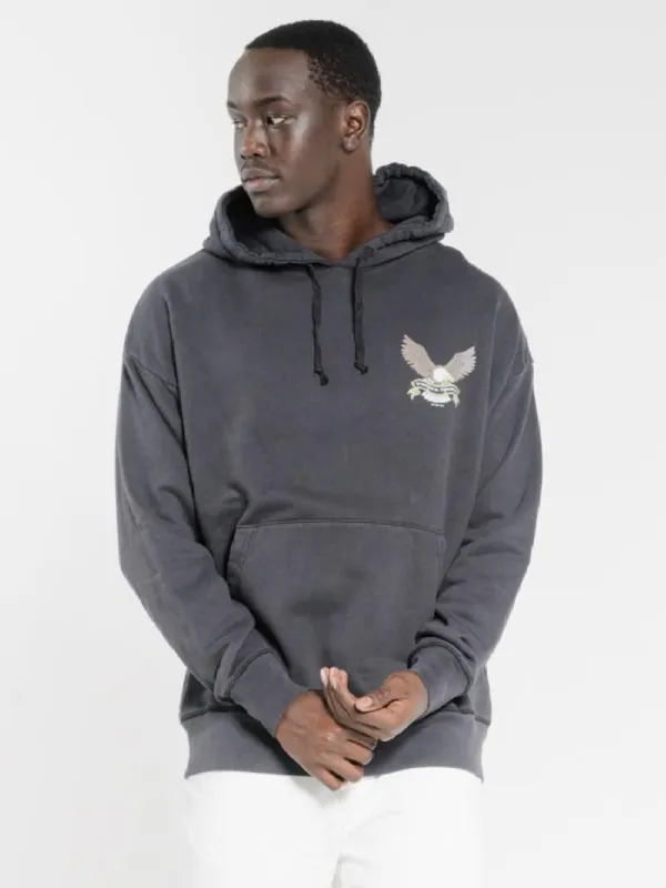 Troubled Paradise Slouch Pull On Hood - Dark Navy sold by Thrills