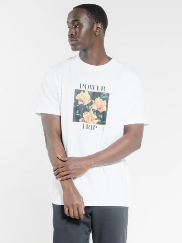 Power Trip Merch Fit Tee - White made by Thrills