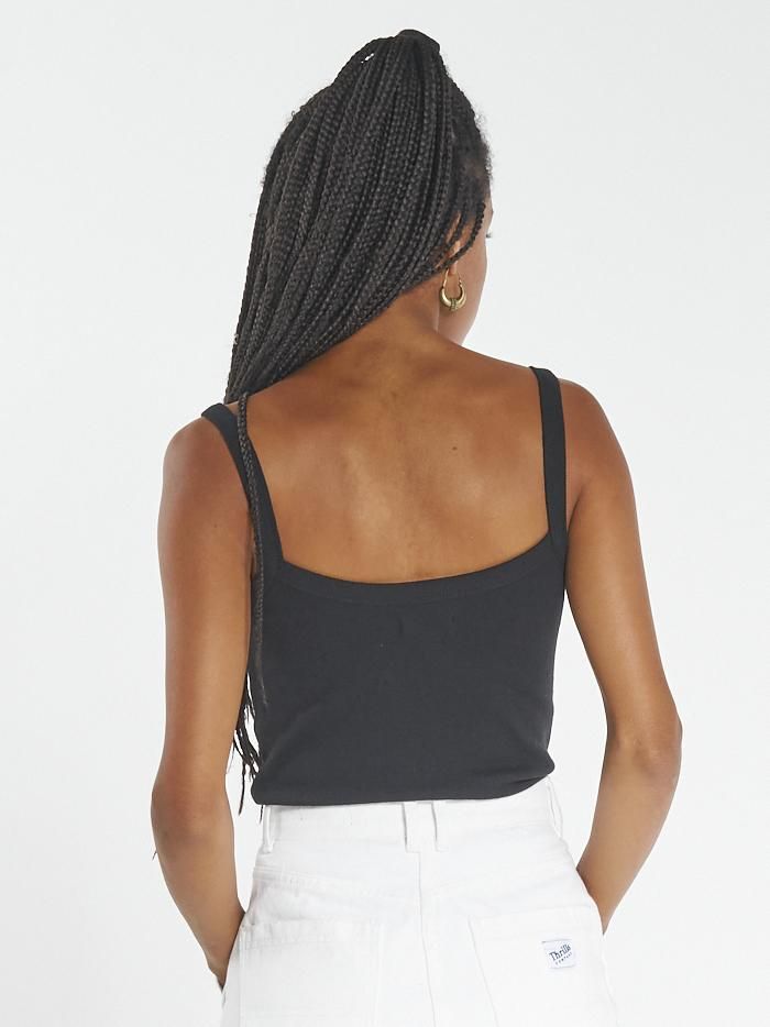 Shonna Rib Singlet - Black sold by Thrills product image thumbnail 2