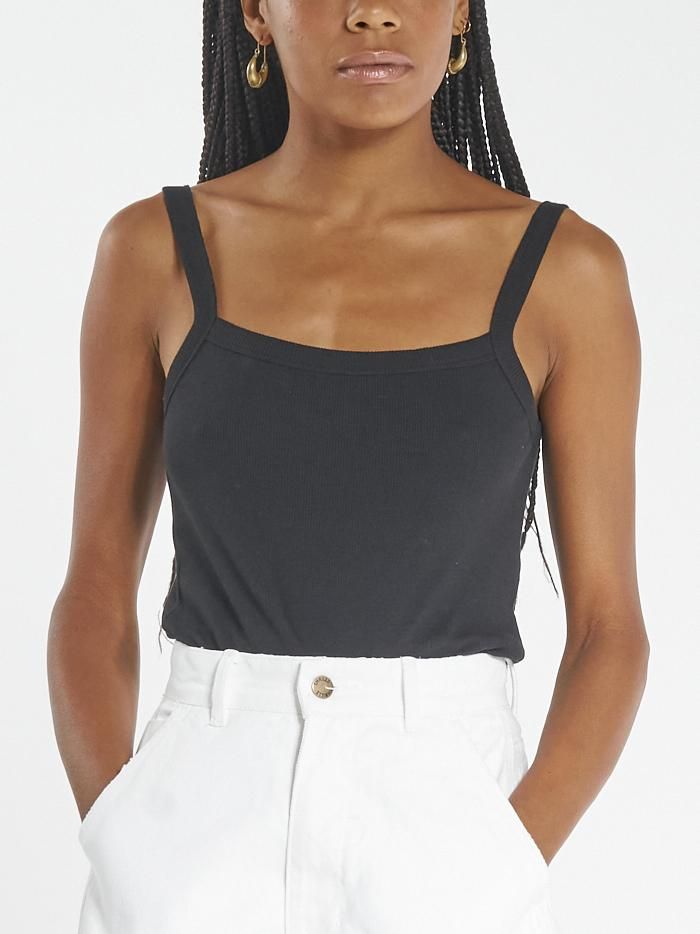 Shonna Rib Singlet - Black sold by Thrills product image thumbnail 3
