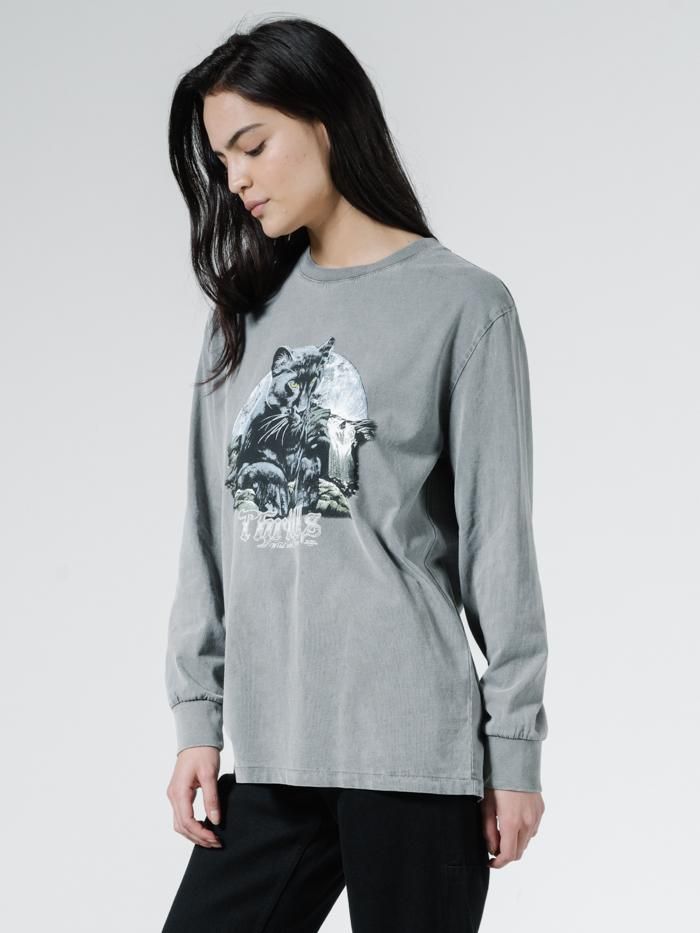 Blackmoon Merch Fit LS Tee - Washed Grey sold by Thrills product image thumbnail 4