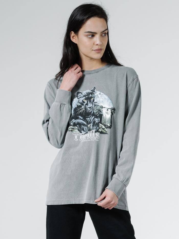 Blackmoon Merch Fit LS Tee - Washed Grey sold by Thrills product image thumbnail 3