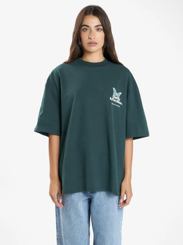 Energy is Precious Oversized Tee - Dark Jade sold by Thrills