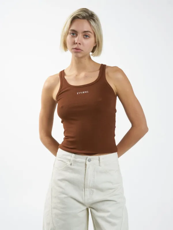 Minimal Thrills Scoop Tank - Chestnut sold by Thrills