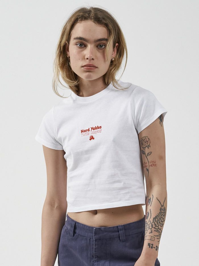 Hard Yakka x Thrills Mini Fit Tee - White sold by Thrills