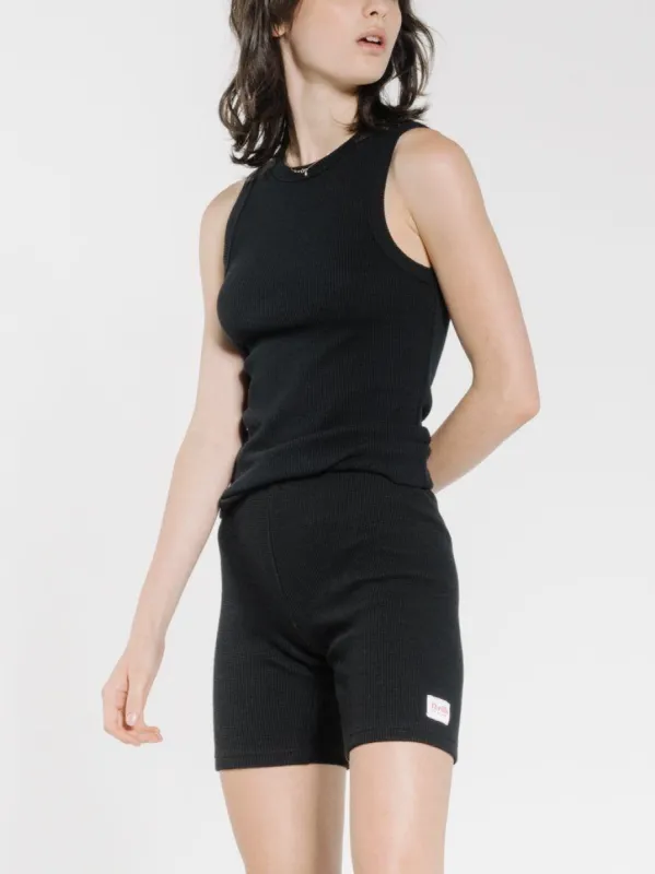 Waffle Tank - Black sold by Thrills