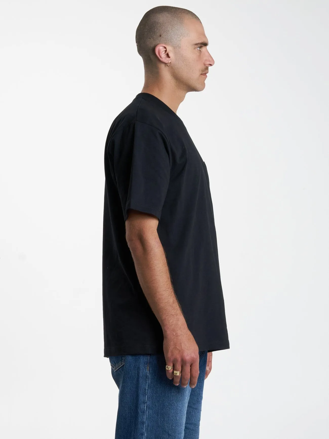 Thrills Union Oversize Fit Pocket Tee - Black sold by Thrills product image thumbnail 4