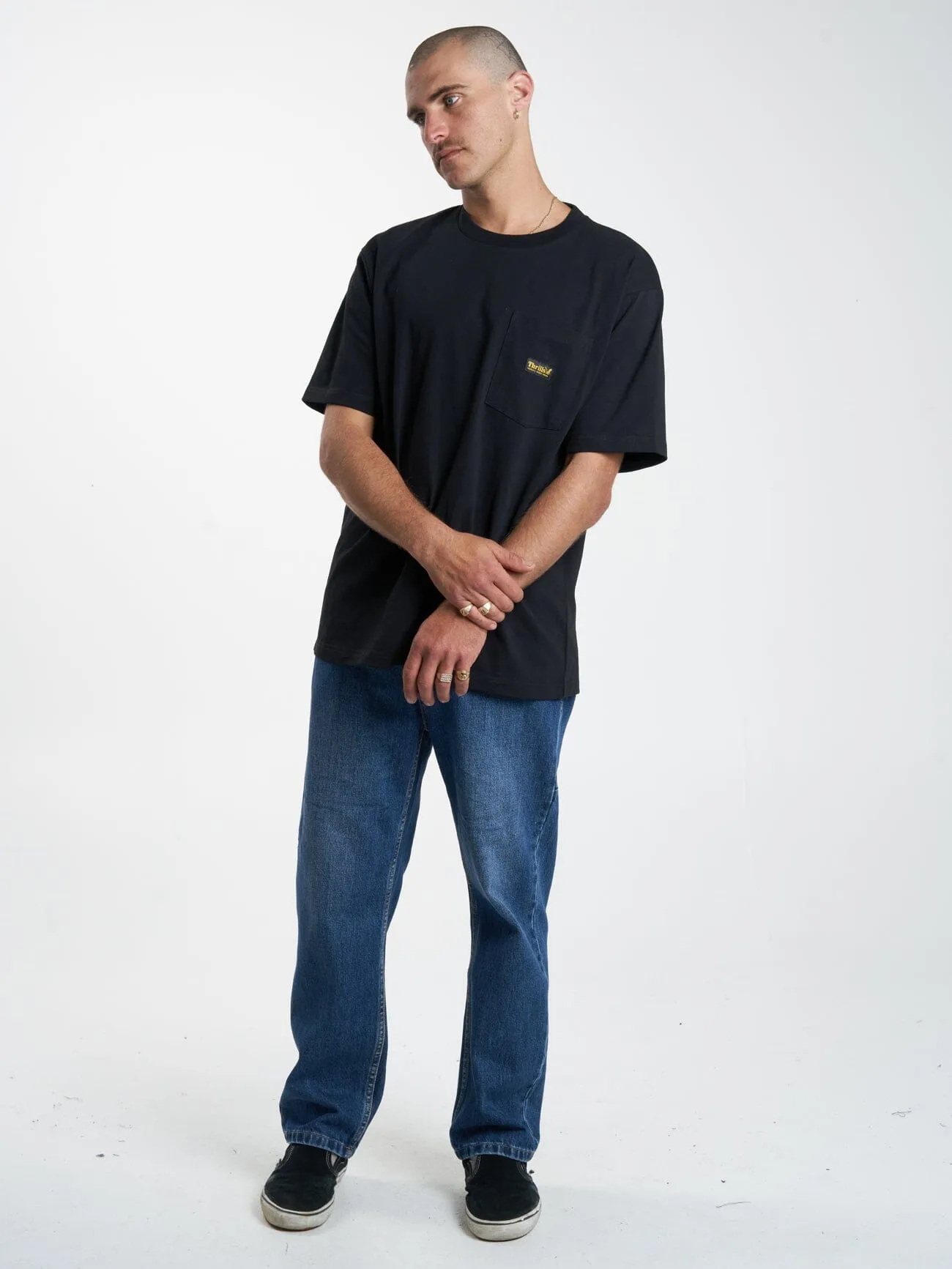 Thrills Union Oversize Fit Pocket Tee - Black sold by Thrills product image thumbnail 5
