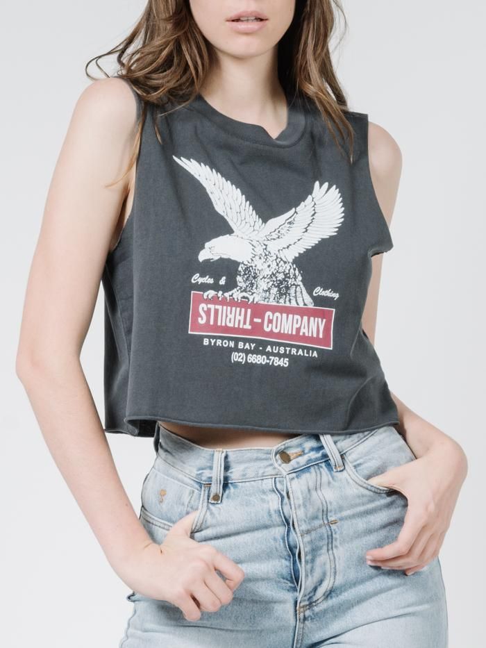 Thrills Garage Crop Muscle - Merch Black sold by Thrills