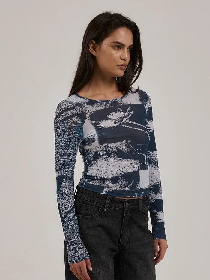 Alchemy Long Sleeve Mesh Top - New Teal sold by Thrills product image thumbnail 2