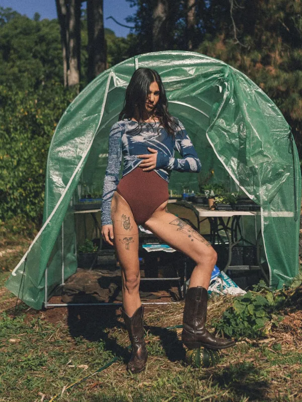 Alchemy Long Sleeve Mesh Top - New Teal sold by Thrills