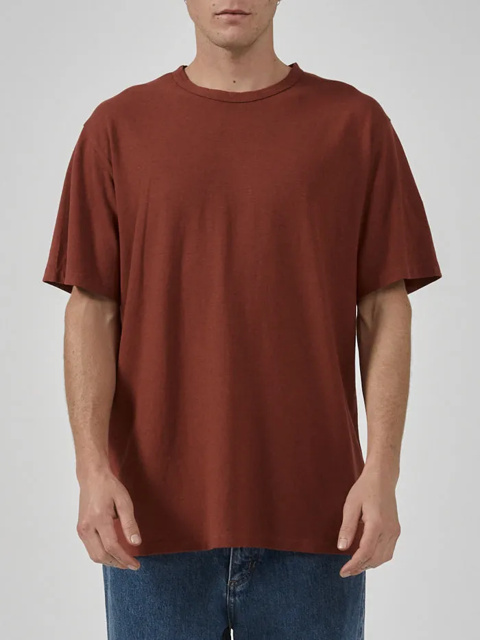 Hemp Thrills Embro Lightweight Merch FIt Tee - Burnt Henna sold by Thrills