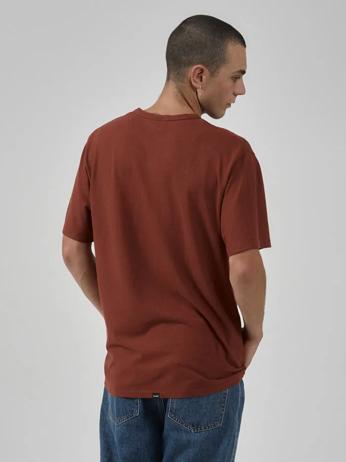 Hemp Thrills Embro Lightweight Merch FIt Tee - Burnt Henna sold by Thrills product image thumbnail 3