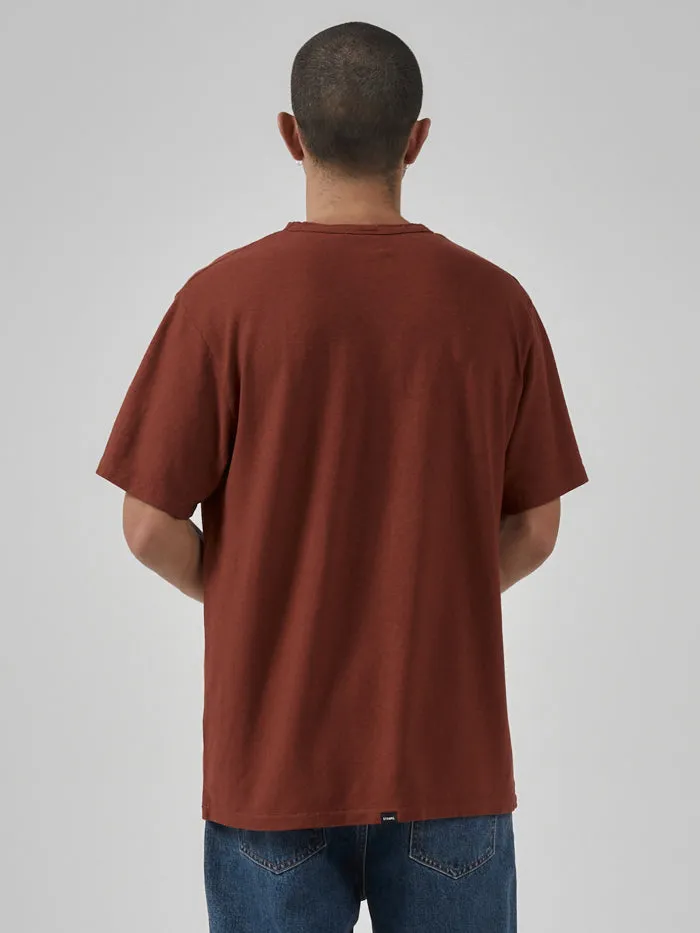 Hemp Thrills Embro Lightweight Merch FIt Tee - Burnt Henna sold by Thrills product image thumbnail 2