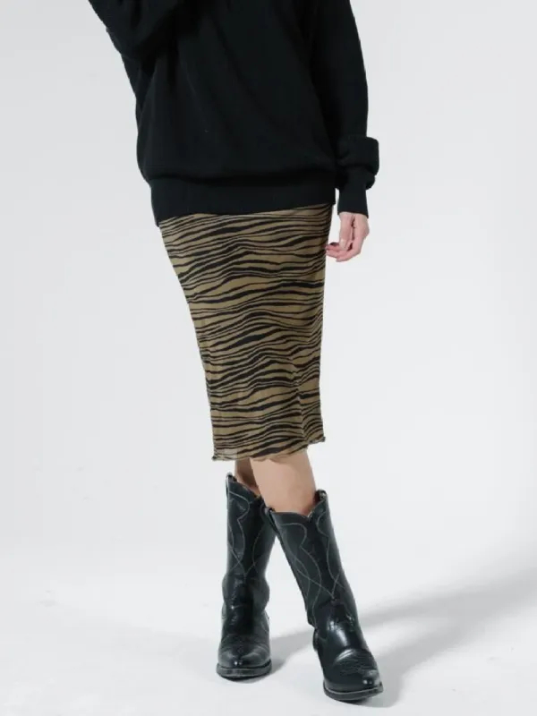 Disrupted Paradise Mesh Skirt - Palm Bronze sold by Thrills