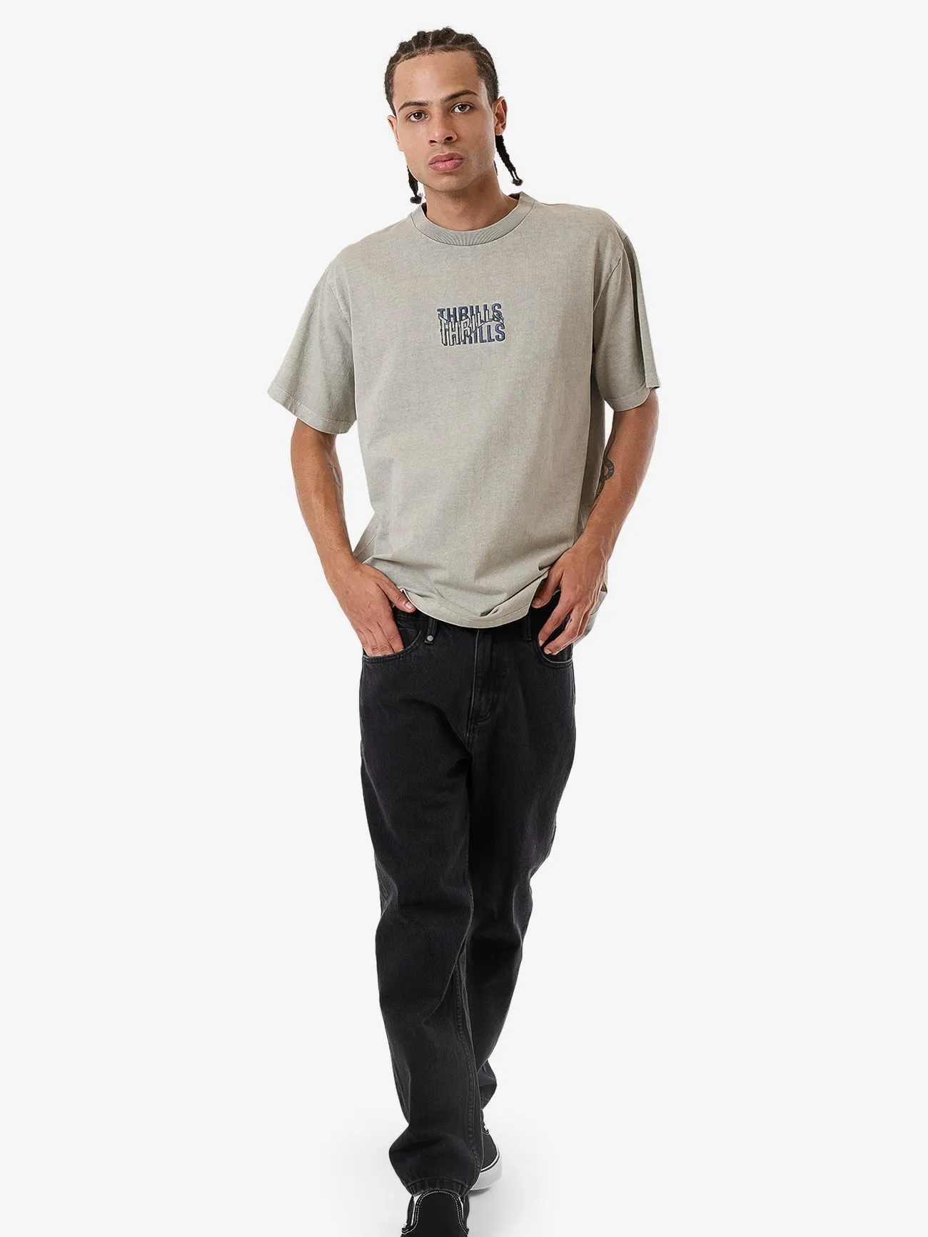 Warped State Embro Merch Fit Tee - Fog sold by Thrills product image thumbnail 3