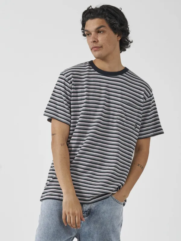 Knowledge Stripe Merch Fit Pocket Tee - Total Eclipse sold by Thrills
