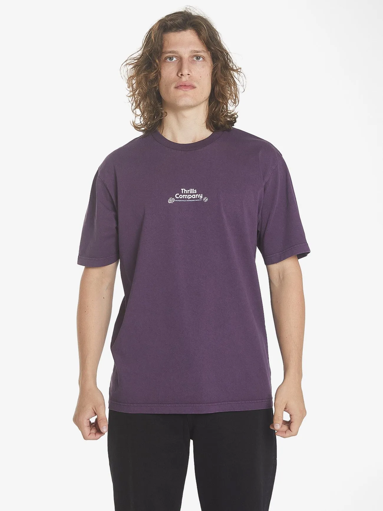 Professional Peace Oversize Fit Tee - Purple Pennant sold by Thrills