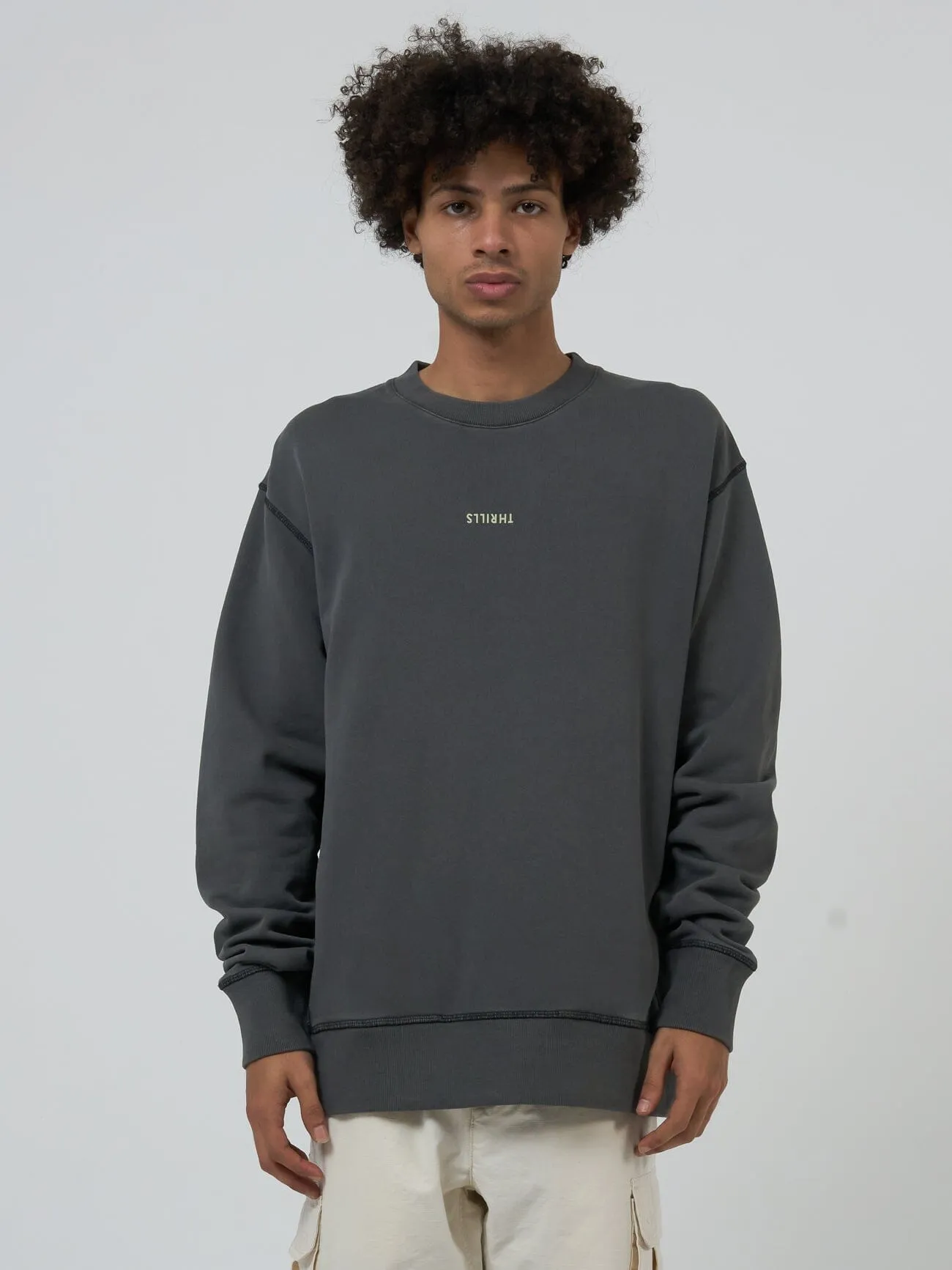 Minimal Thrills Oversize Crew - Merch Black sold by Thrills