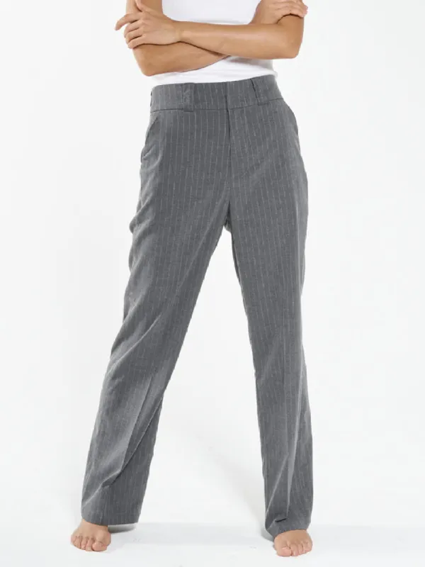Danny Pinstripe Pant - Grey sold by Thrills