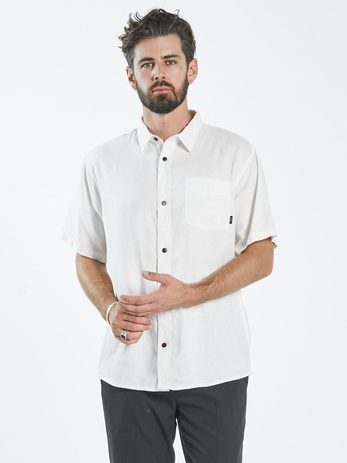 Hemp Minimal Thrills Short Sleeve Shirt - Dirty White sold by Thrills
