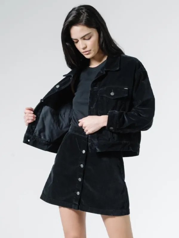 Jessie Velvet Jacket - Black sold by Thrills