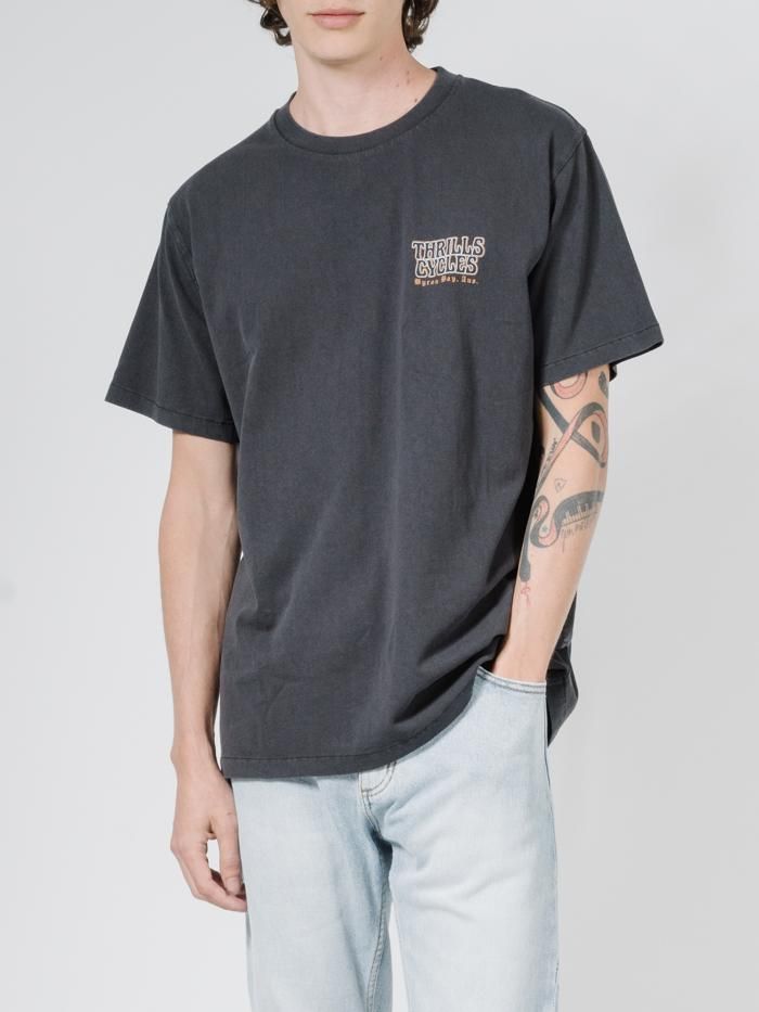 Thrills Cycles Merch Fit Tee - Heritage Black sold by Thrills