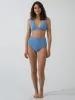 Adira High Waist Bikini Bottom - Postal Blue sold by Thrills