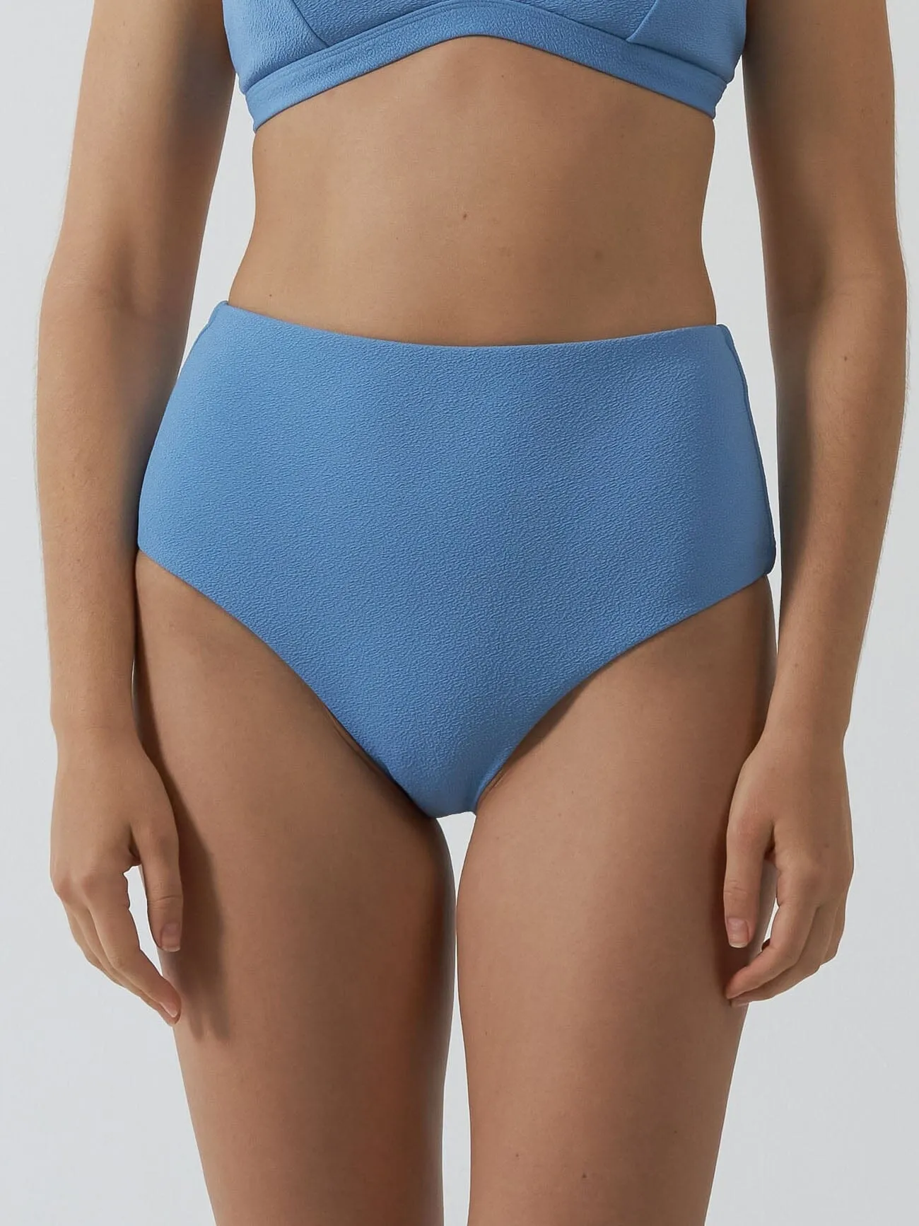 Adira High Waist Bikini Bottom - Postal Blue sold by Thrills