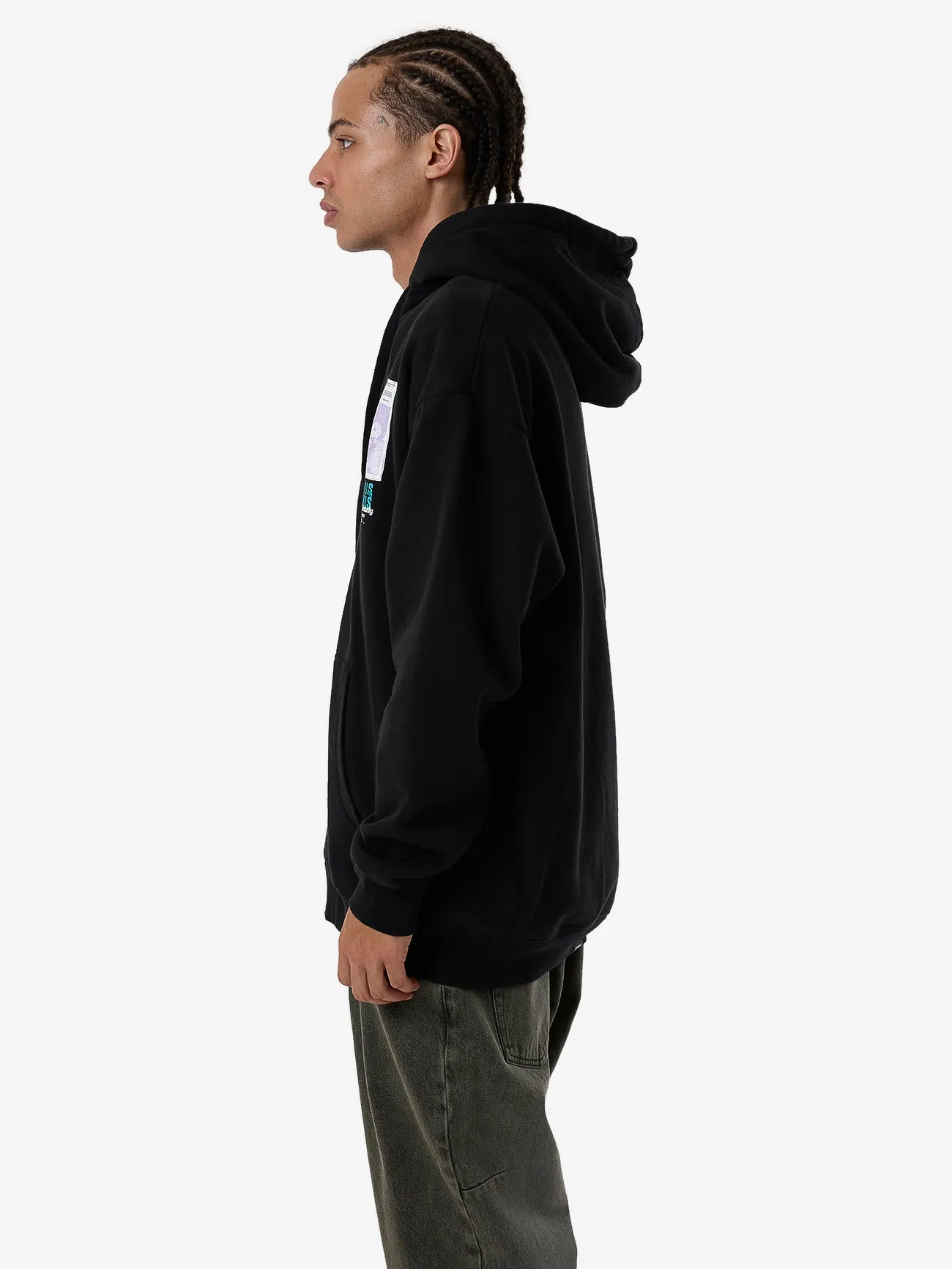 Natural Remedy Zip Hood Fleece - Black sold by Thrills product image thumbnail 5