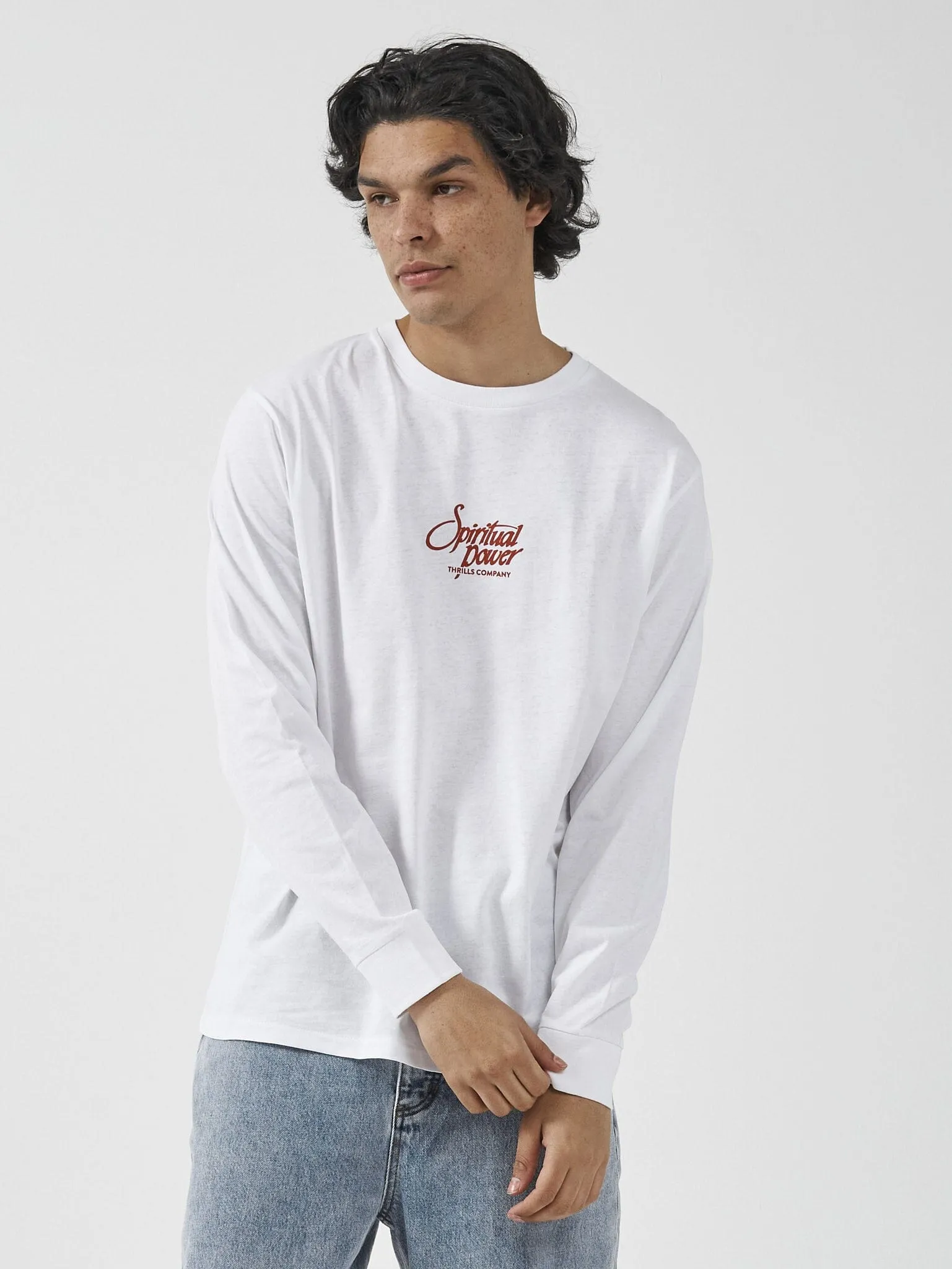Harness Your Powers Merch Fit Long Sleeve Tee - White sold by Thrills product image thumbnail 4