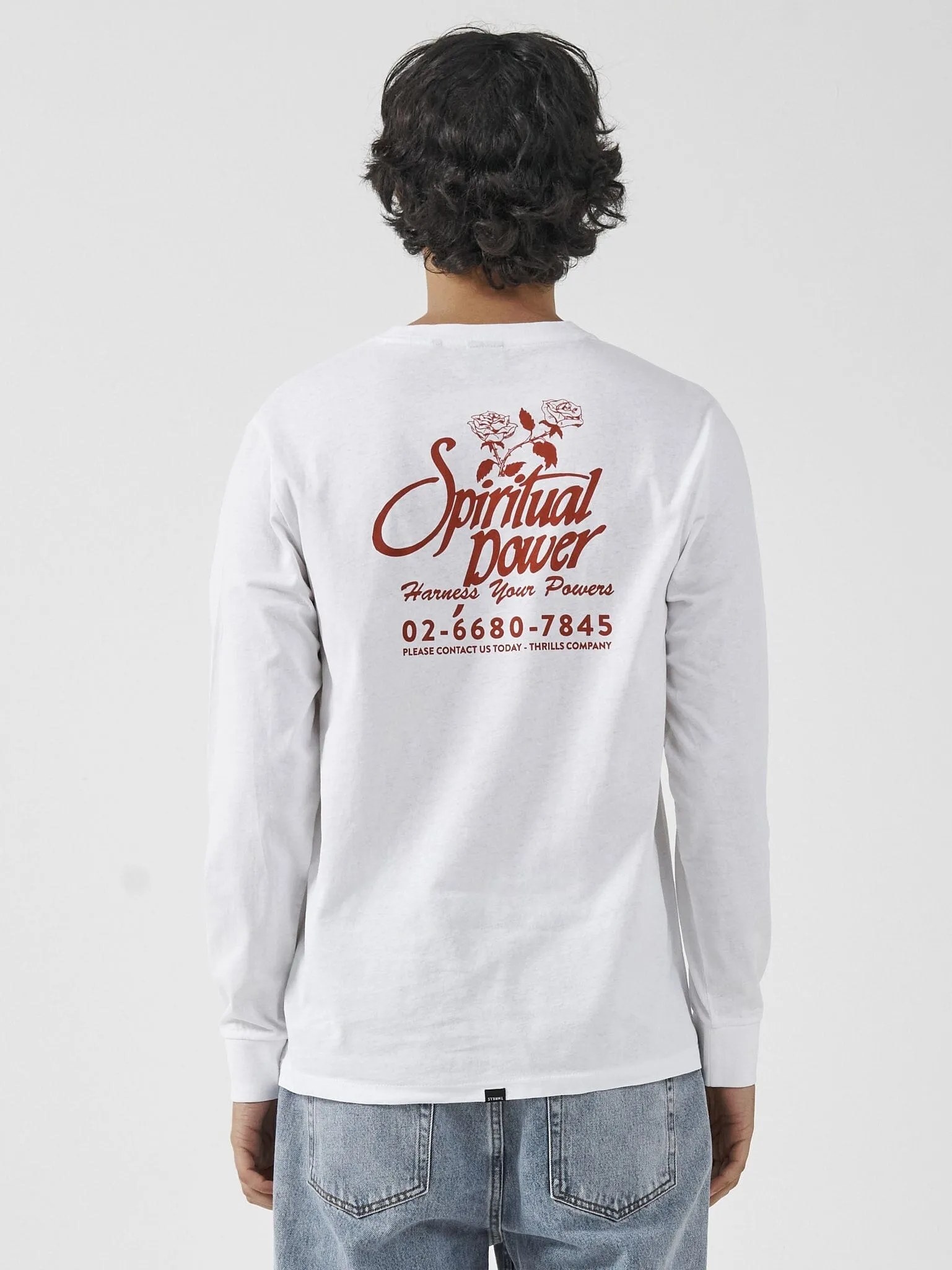 Harness Your Powers Merch Fit Long Sleeve Tee - White sold by Thrills product image thumbnail 2