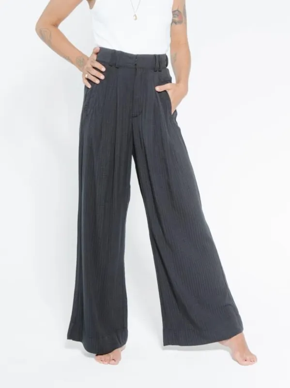 Windowpane Muse Pant - Washed Black sold by Thrills
