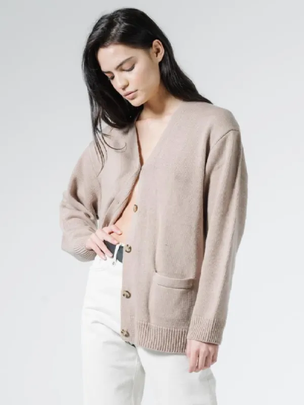 Courtney Cardigan - Vintage Khaki sold by Thrills