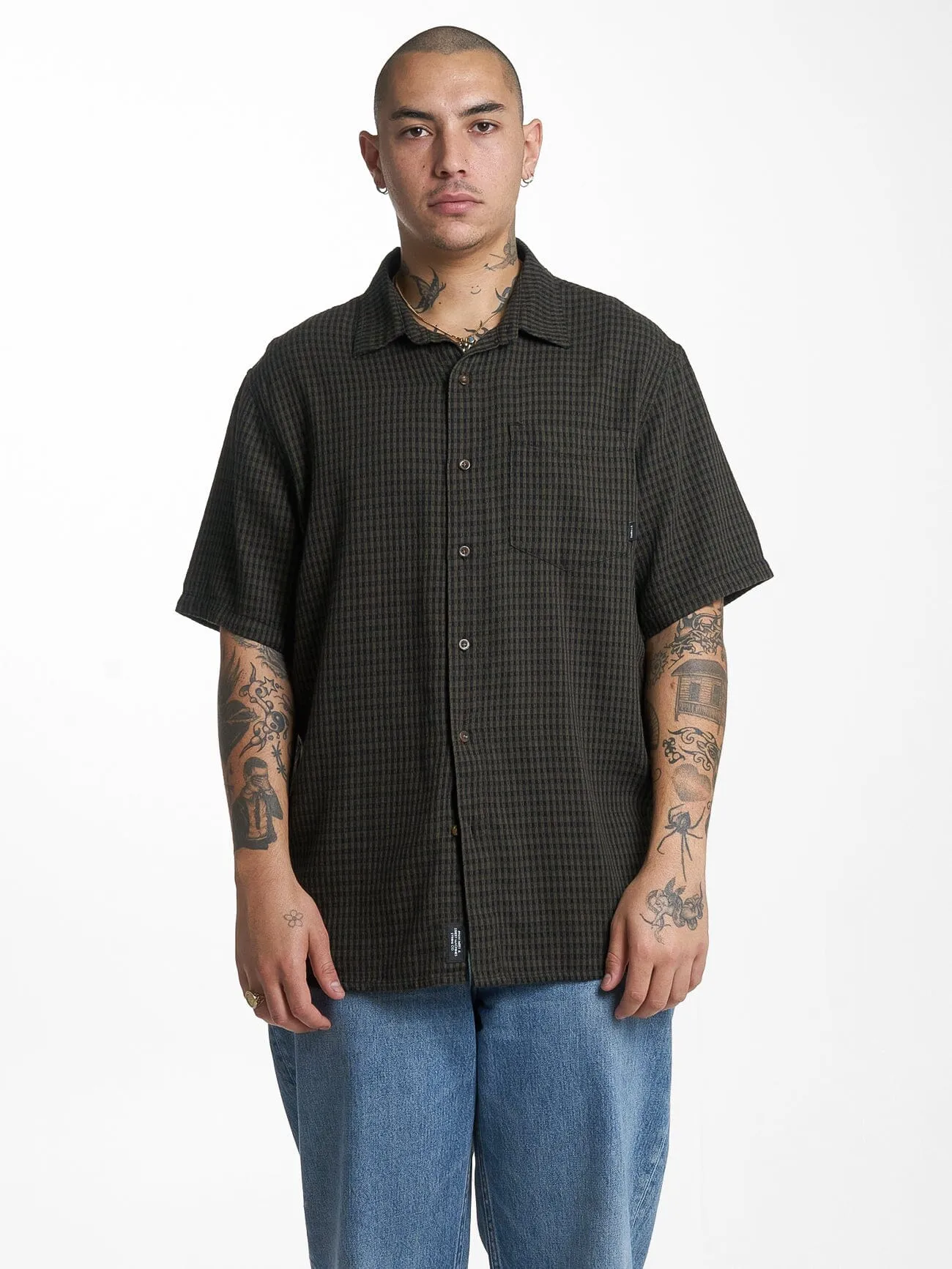 Ever Short Sleeve Shirt - Tarmac sold by Thrills